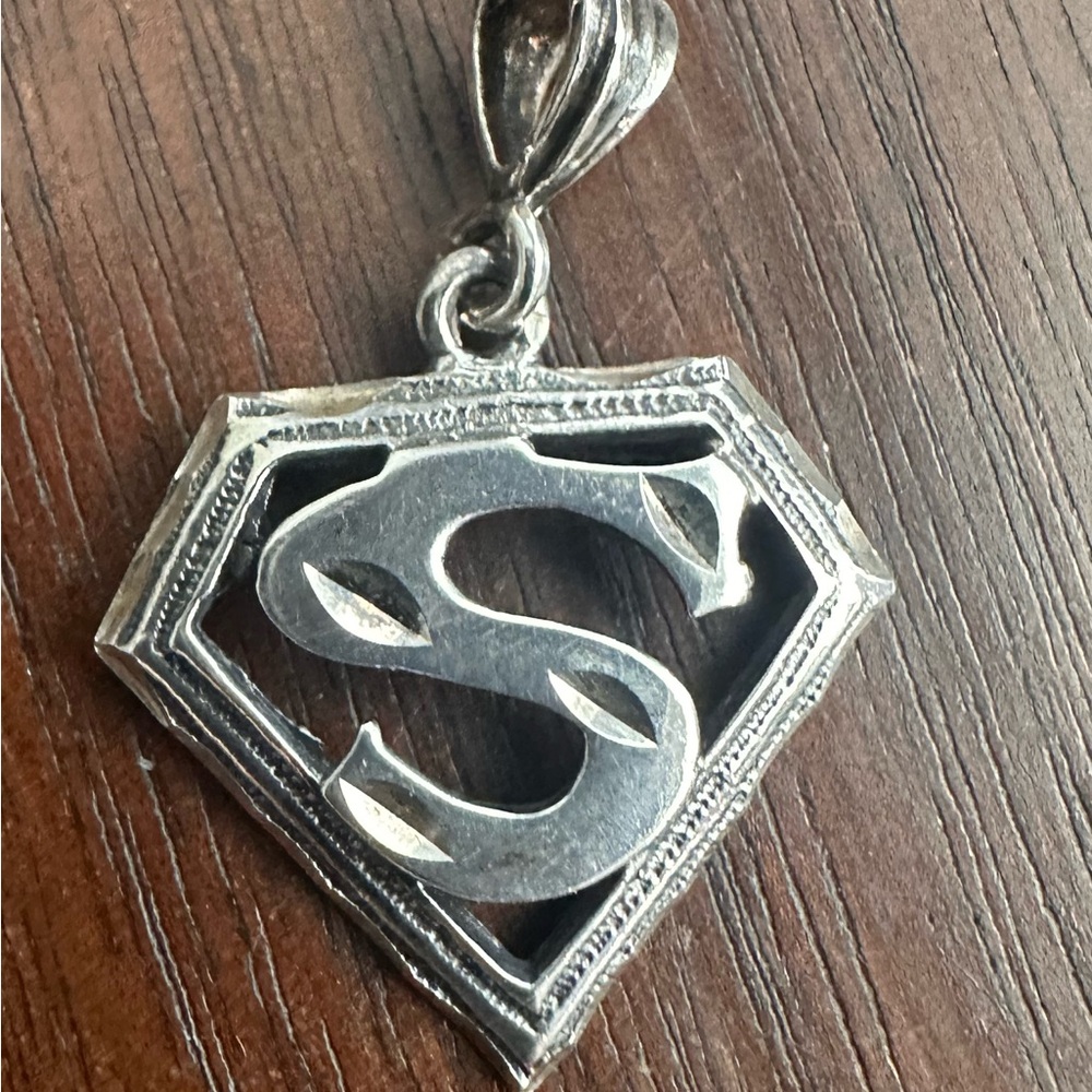 Sterling Silver Superman Pendant